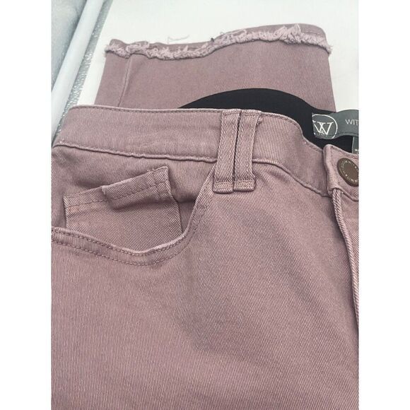 Witt & Wisdom 'ab'solution Frayed High Waist Ankle Flare Jeans In Smokey Twiligh - Picture 5 of 16